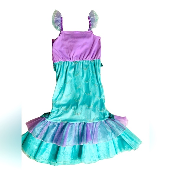 Disney Store Ariel Costume Dress Singing Little Mermaid Songs size 5/6 and Wig - Picture 9 of 15